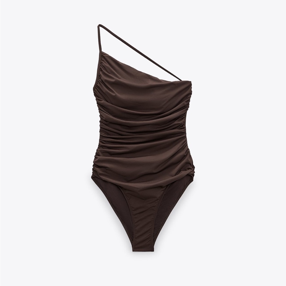 Zara Asymmetric Swimsuit NWT Small
